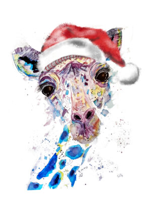 A4 Christmas Giraffe