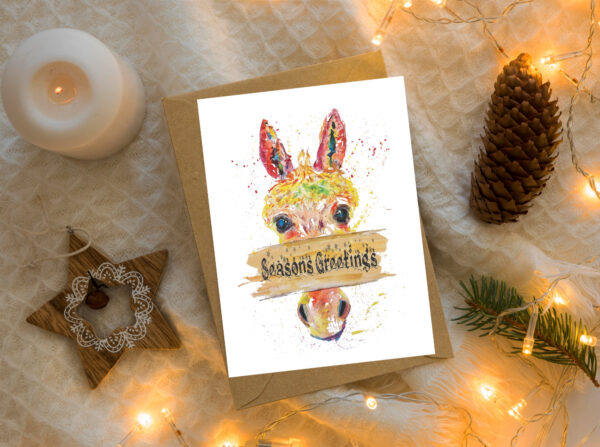 flash the donkey christmas card