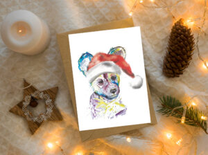 wild dog christmas card