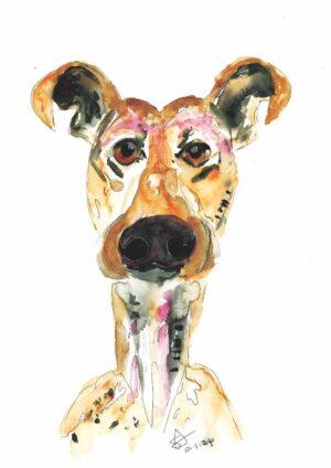 Comic The Dog A3 Watercolour Print