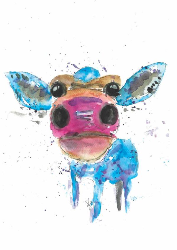Original Cow A3 Watercolour
