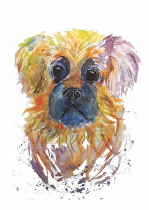 Pekingnese A3 Watercolour Print