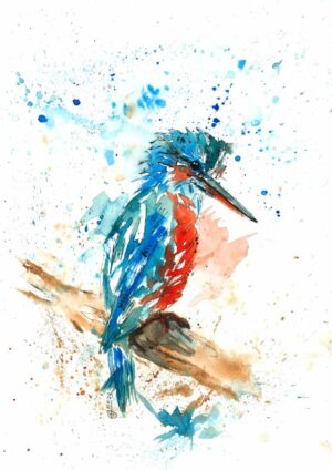 Kingfisher A3 Watercolour Print