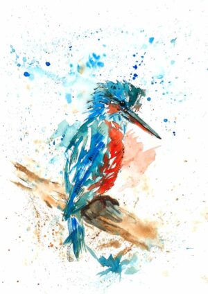 Original Kingfisher A3 Watercolour