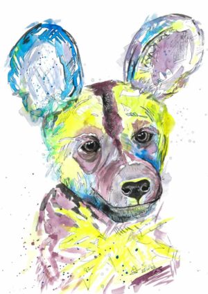 Wild Dog A3 Watercolour Print